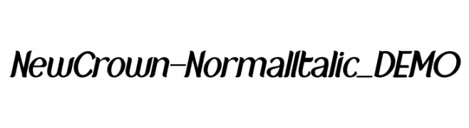 NewCrown-NormalItalic_DEMO  les polices de caractères gratuit tlcharger