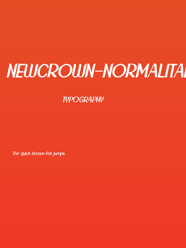 NewCrown-NormalItalic_DEMO Poster