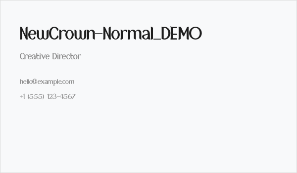 NewCrown-Normal_DEMO Business Card