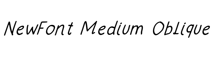 NewFont Medium Oblique フォント