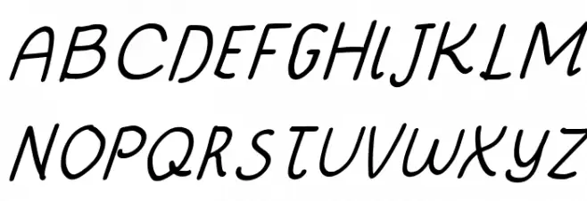 NewFont Medium Oblique Font UPPERCASE