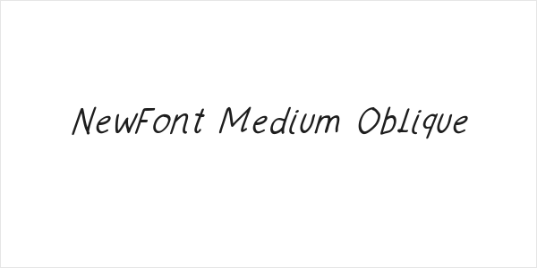 NewFont Medium Oblique Logo