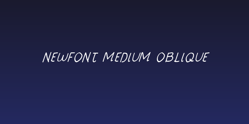 NewFont Medium Oblique Social Header