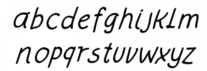 NewFont Medium Oblique Font LOWERCASE