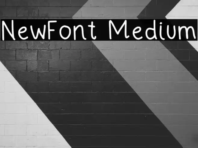 NewFont Medium Font examples