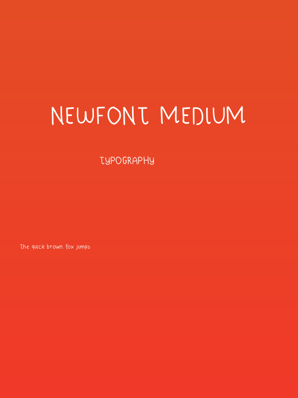 NewFont Medium Poster