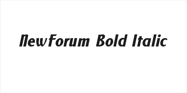 NewForum Bold Italic Logo