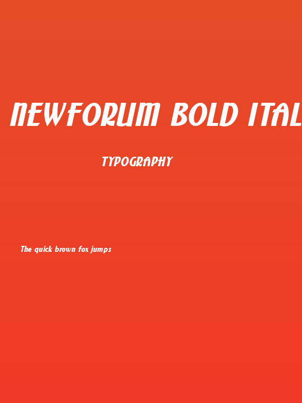 NewForum Bold Italic Poster