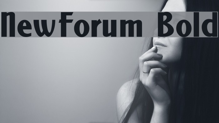 NewForum Bold Font examples