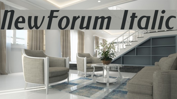 NewForum Italic Font examples