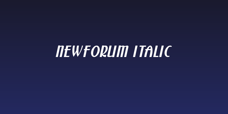 NewForum Italic Social Header