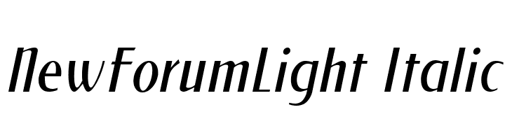 NewForumLight Italic  Free Fonts Download