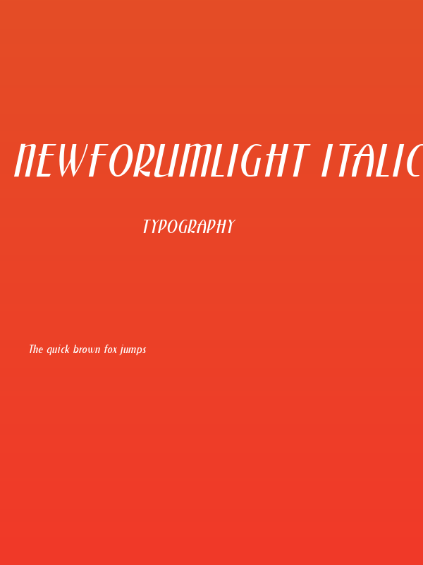 NewForumLight Italic Poster