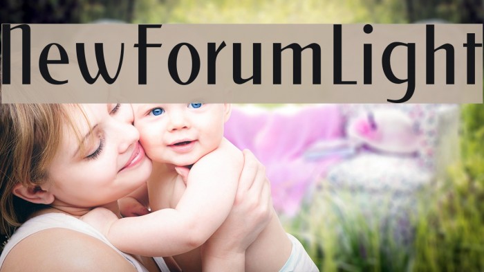 NewForumLight Font examples