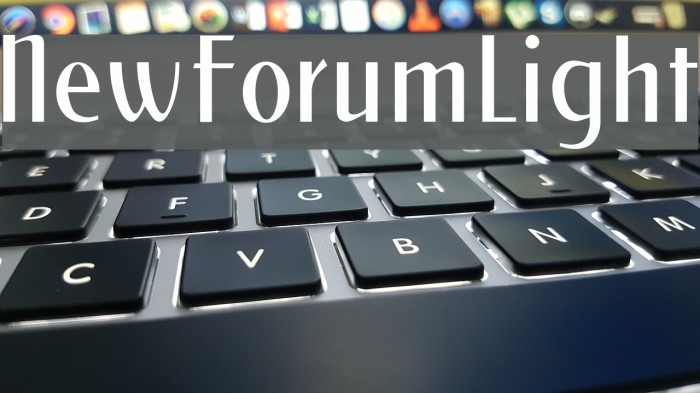 NewForumLight Font examples