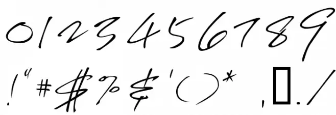 NewHand Font OTHER CHARS