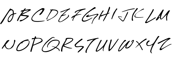 NewHand Font LOWERCASE