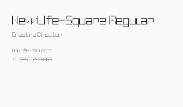 NewLife-Square Regular Business Card