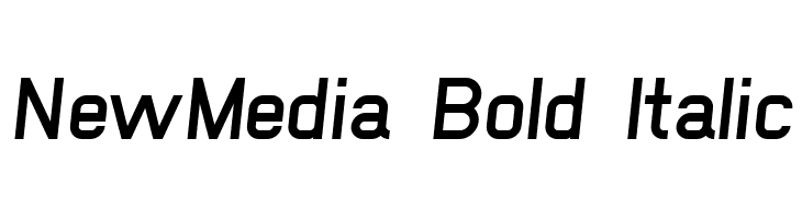 NewMedia Bold Italic Font