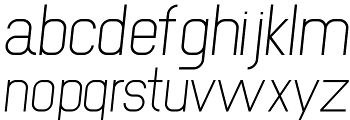 NewMedia Italic Font LOWERCASE