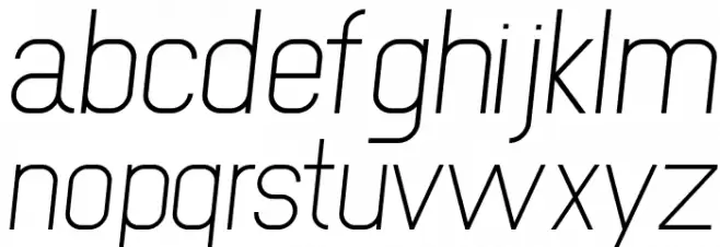 NewMedia Italic 字体 小写