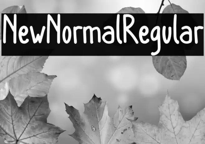 NewNormalRegular Font examples