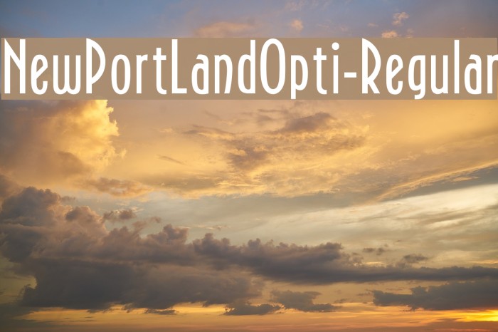 NewPortLandOpti-Regular Font examples
