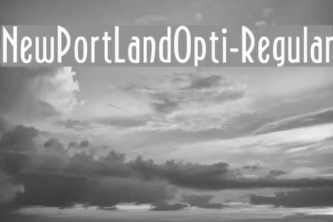NewPortLandOpti-Regular Fonte examples