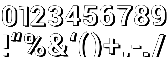NewRetroStyle3d Font OTHER CHARS