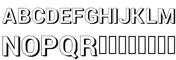 NewRetroStyle3d Font LOWERCASE