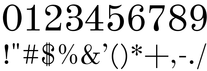 NewStandard Font OTHER CHARS