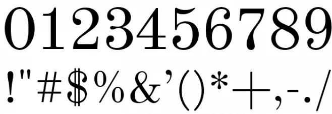 NewStandard Font OTHER CHARS