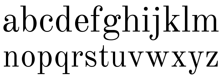 NewStandard Font LOWERCASE