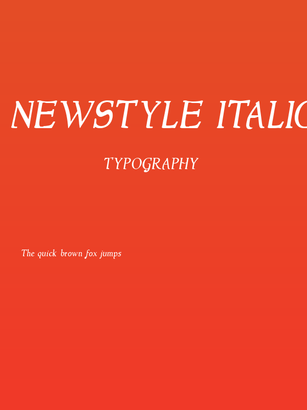 NewStyle Italic Poster
