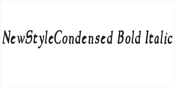 NewStyleCondensed Bold Italic Logo