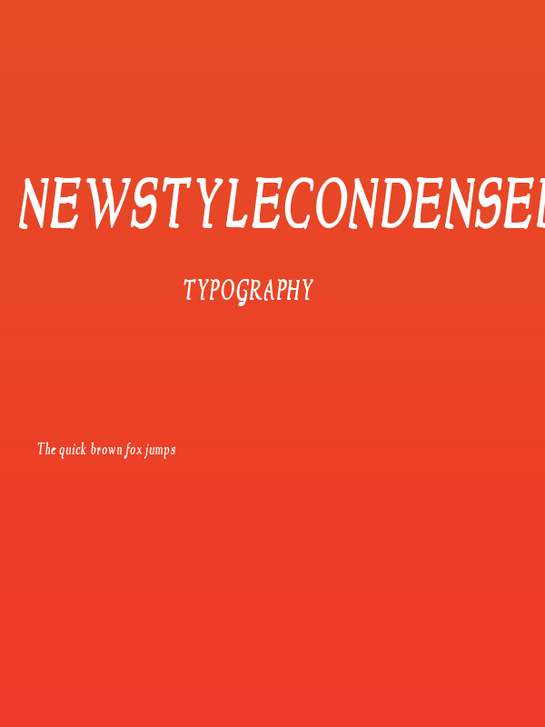 NewStyleCondensed Bold Italic Poster