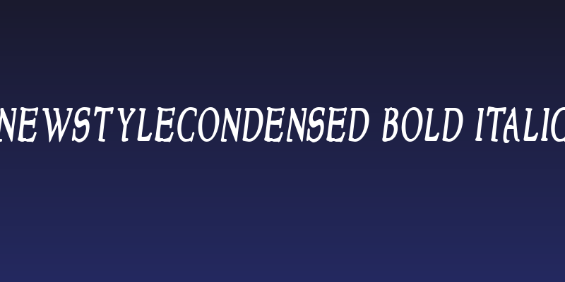 NewStyleCondensed Bold Italic Social Header
