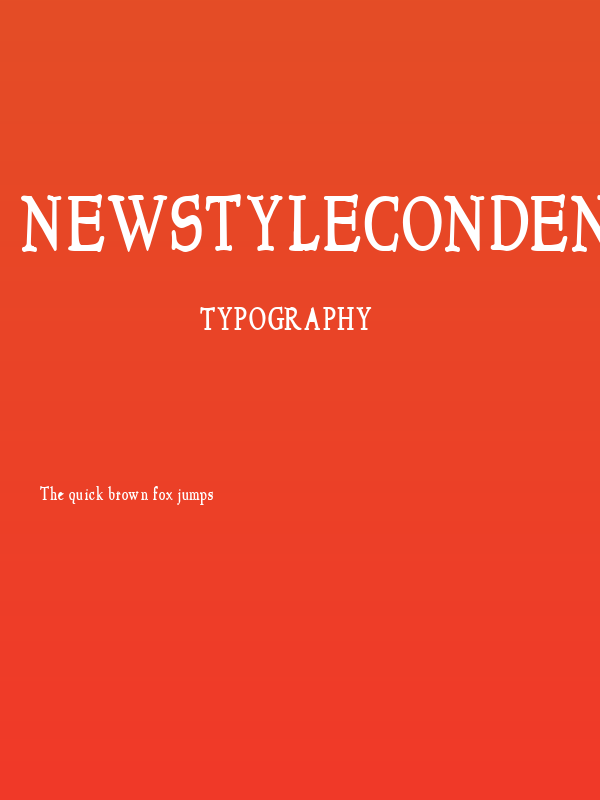 NewStyleCondensed Bold Poster