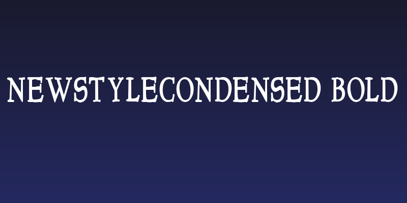 NewStyleCondensed Bold Social Header