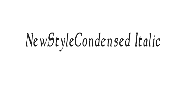 NewStyleCondensed Italic Logo