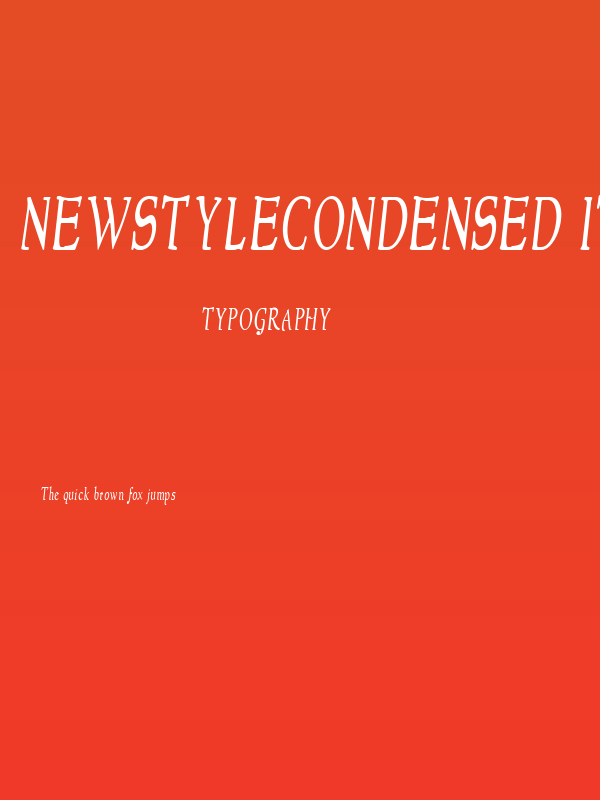 NewStyleCondensed Italic Poster