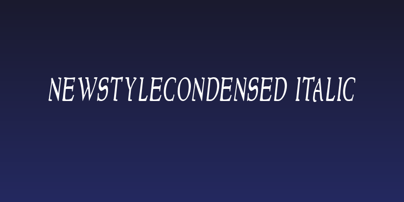 NewStyleCondensed Italic Social Header