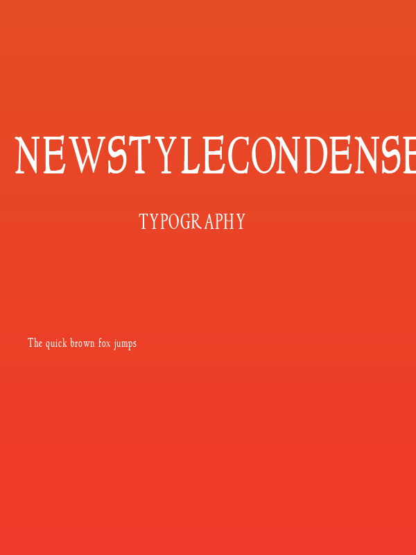 NewStyleCondensed Poster