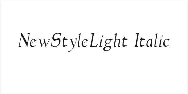 NewStyleLight Italic Logo