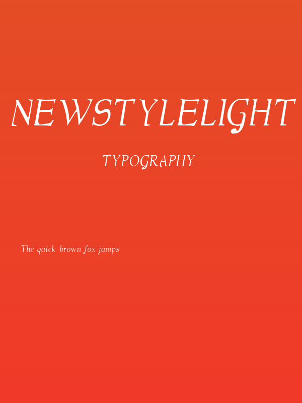NewStyleLight Italic Poster