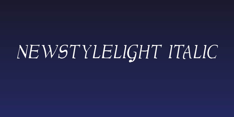 NewStyleLight Italic Social Header
