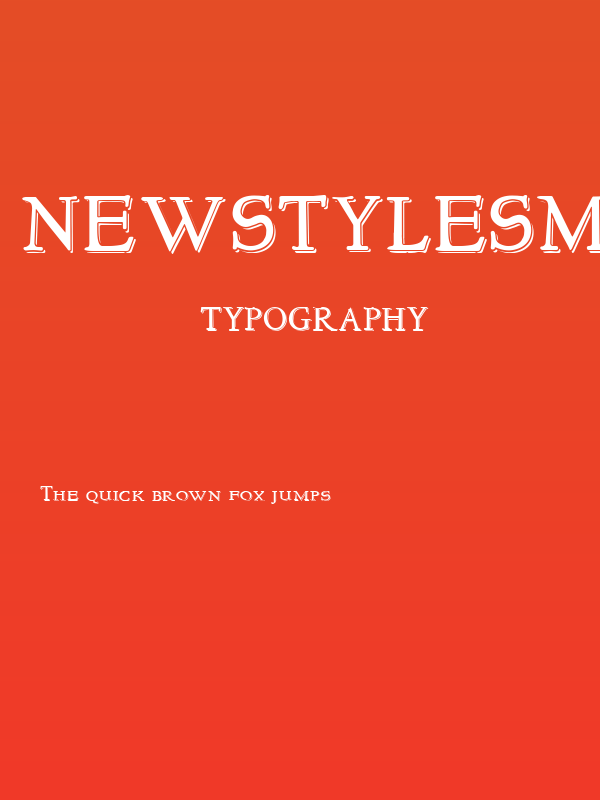 NewStyleSmallCaps Embossed Poster