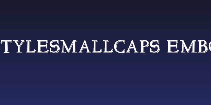 NewStyleSmallCaps Embossed Social Header