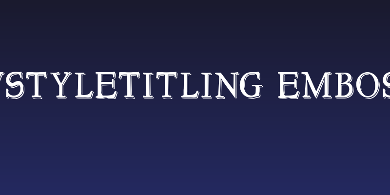 NewStyleTitling Embossed Social Header
