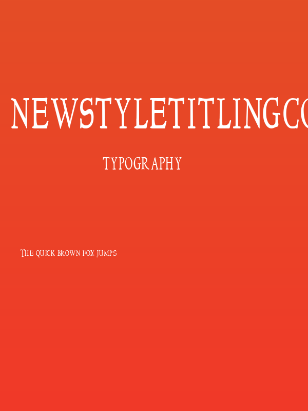 NewStyleTitlingCondensed Poster